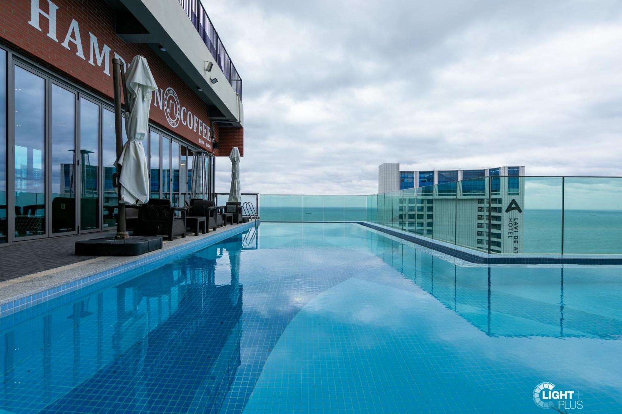 Hera Haeundae Beach Premium Ocean View # Sea View Busan Buitenkant foto